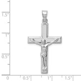 14k White Gold Polished Crucifix Pendant K6299