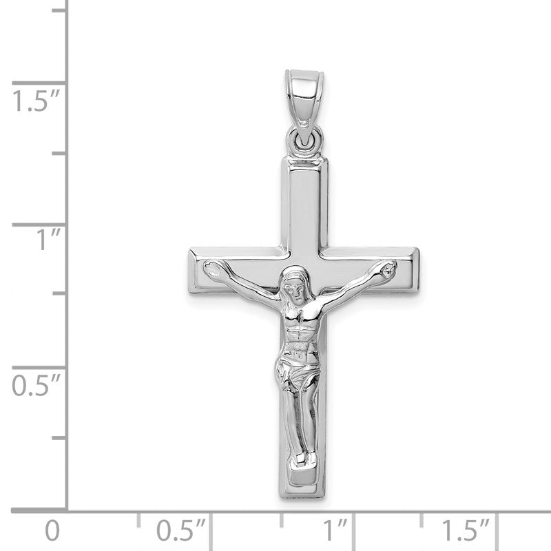 14k White Gold Polished Crucifix Pendant K6299