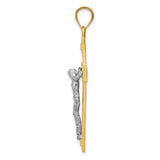 14k Two-tone INRI Crucifix Pendant D31