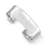 14k White Gold 18.5mm Polished Cuff Bangle Bracelet DB567