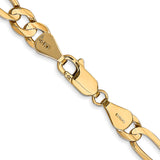 14K 26 inch 5.5mm Concave Open Figaro with Lobster Clasp Chain LFG140