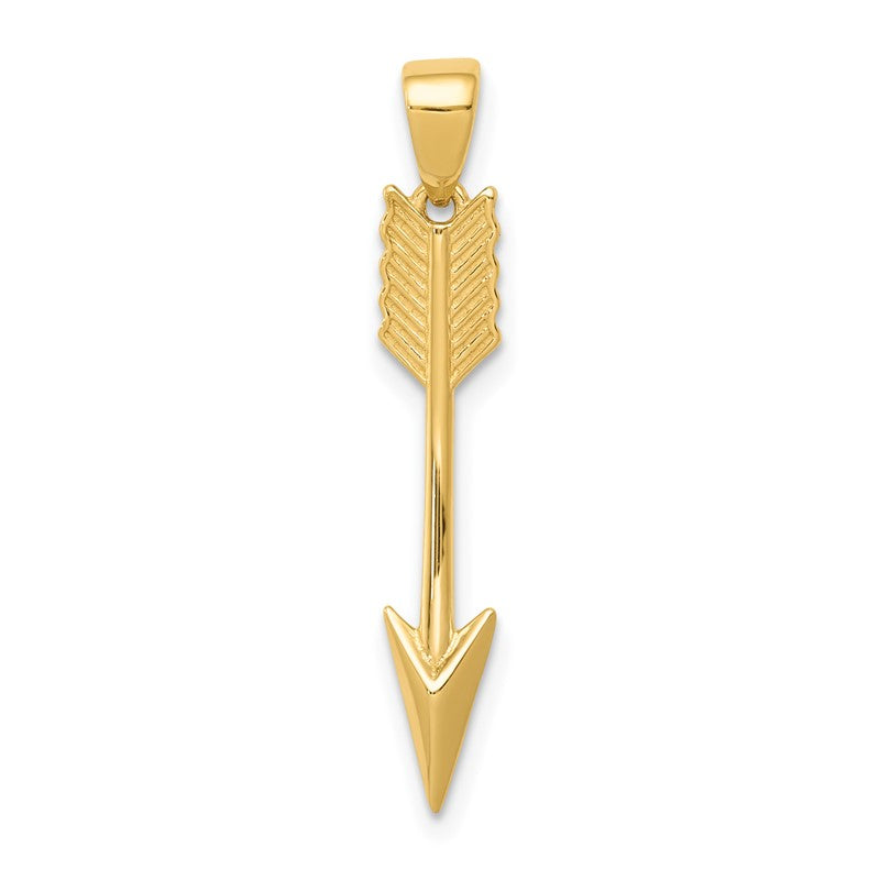 14K Polished 3-D Arrow Pendant K5404