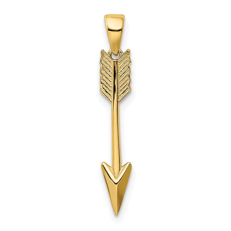 14K Polished 3-D Arrow Pendant K5404