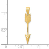 14K Polished 3-D Arrow Pendant K5404