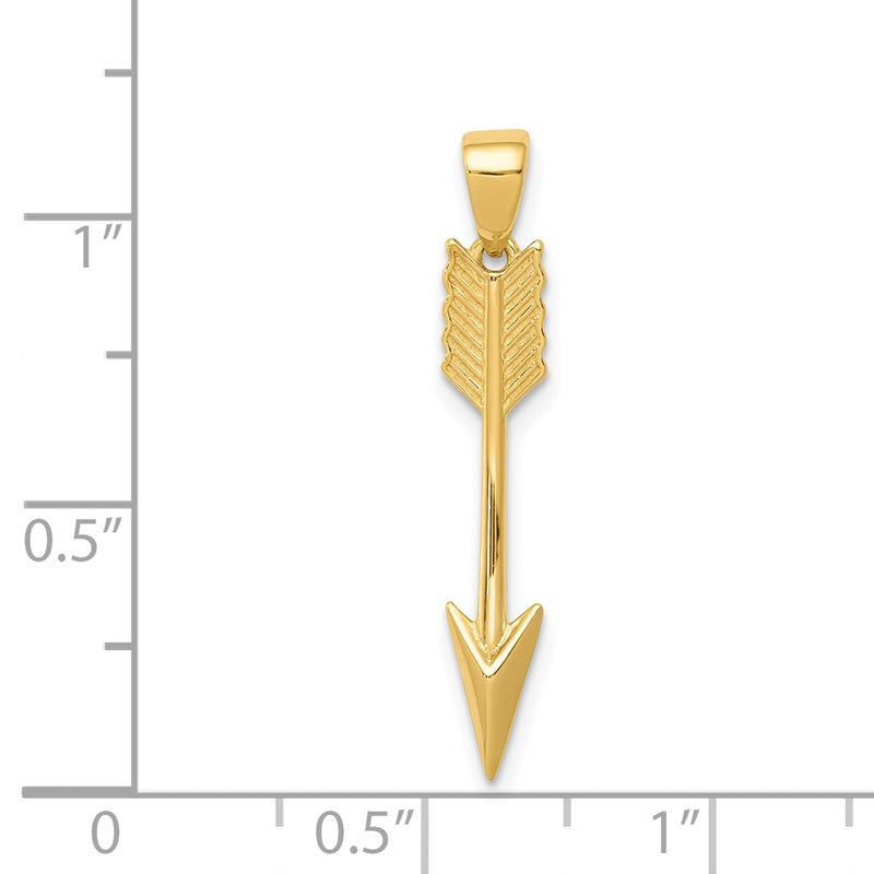 14K Polished 3-D Arrow Pendant K5404