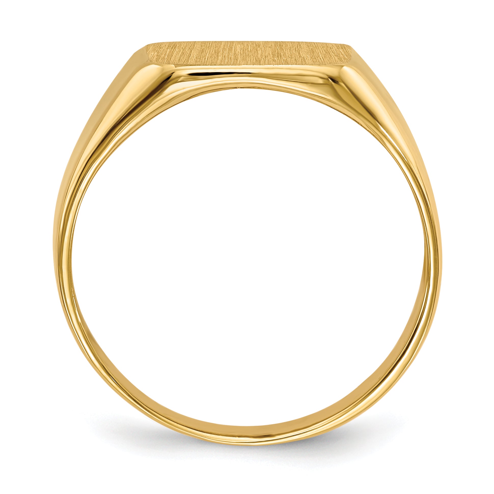14k 12.5x13.0mm Open Back Mens Signet Ring RS336