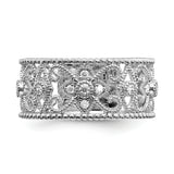 14k White Gold 1/4 carat Diamond Vintage Band RM5707