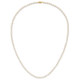 14k 5-6mm White Round Akoya Saltwater Cultured Pearl 16 inch Necklace PL50AA