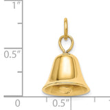 14k Moveable 3-D Wedding Bell Charm A0567