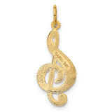 14k Treble Clef Charm C1096