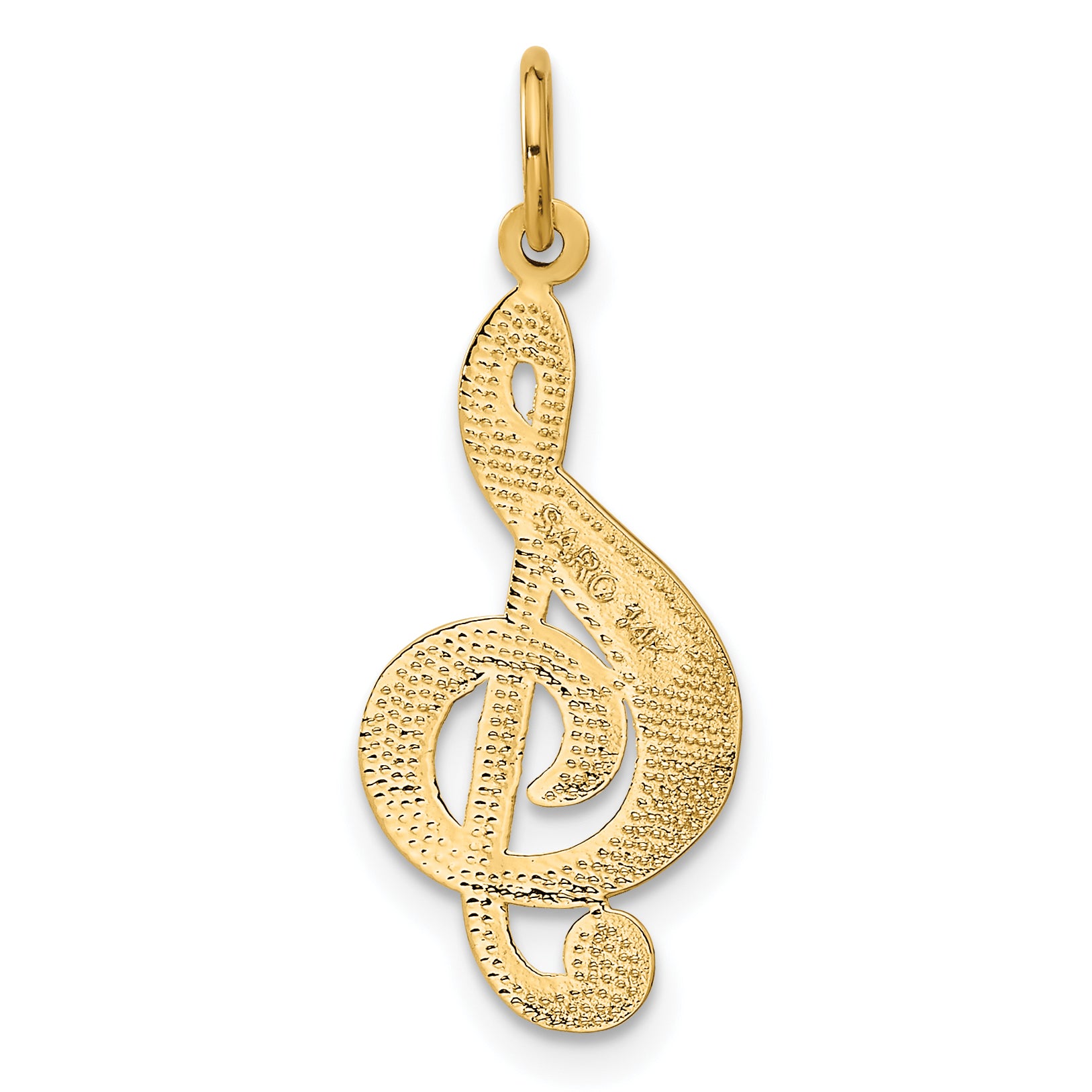 14k Treble Clef Charm C1096