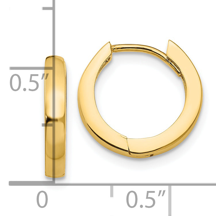 14k Round Hinged Hoop Earrings TM607