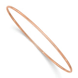 14k Rose Gold Polished 1.50mm Slip-on Round Bangle Bracelet DB539