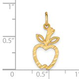 14k Diamond-cut Apple Charm C459