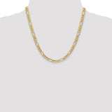 14K 26 inch 6.25mm Semi-Solid Figaro with Lobster Clasp Chain BC96