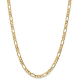 14K 26 inch 6.25mm Semi-Solid Figaro with Lobster Clasp Chain BC96