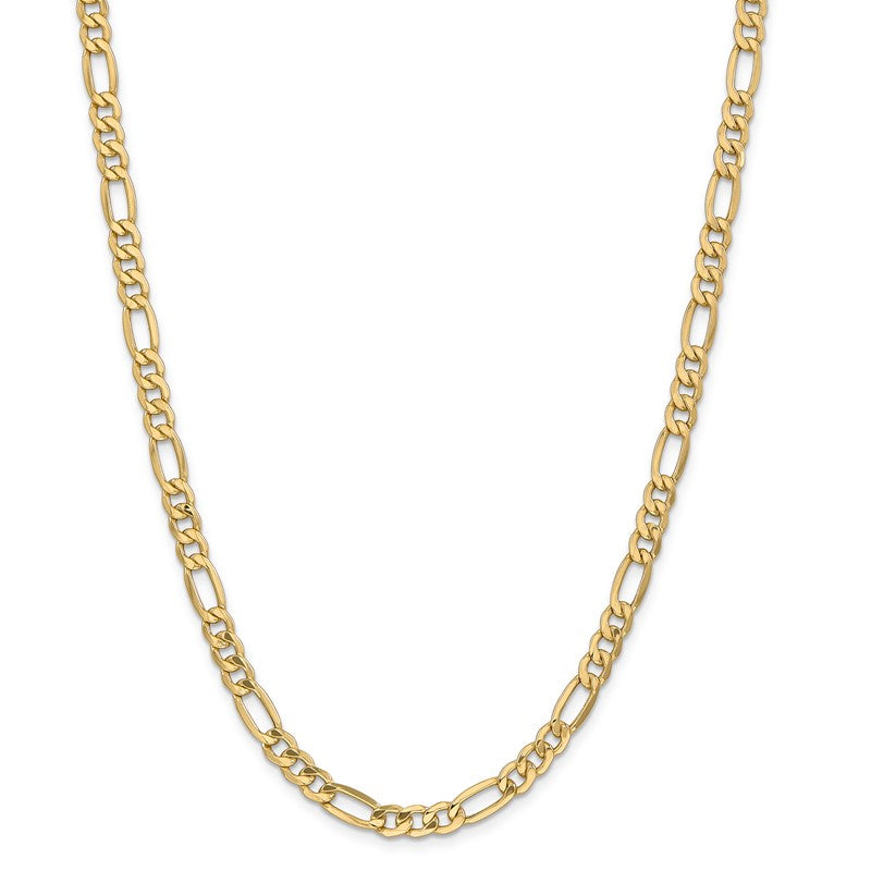14K 26 inch 6.25mm Semi-Solid Figaro with Lobster Clasp Chain BC96