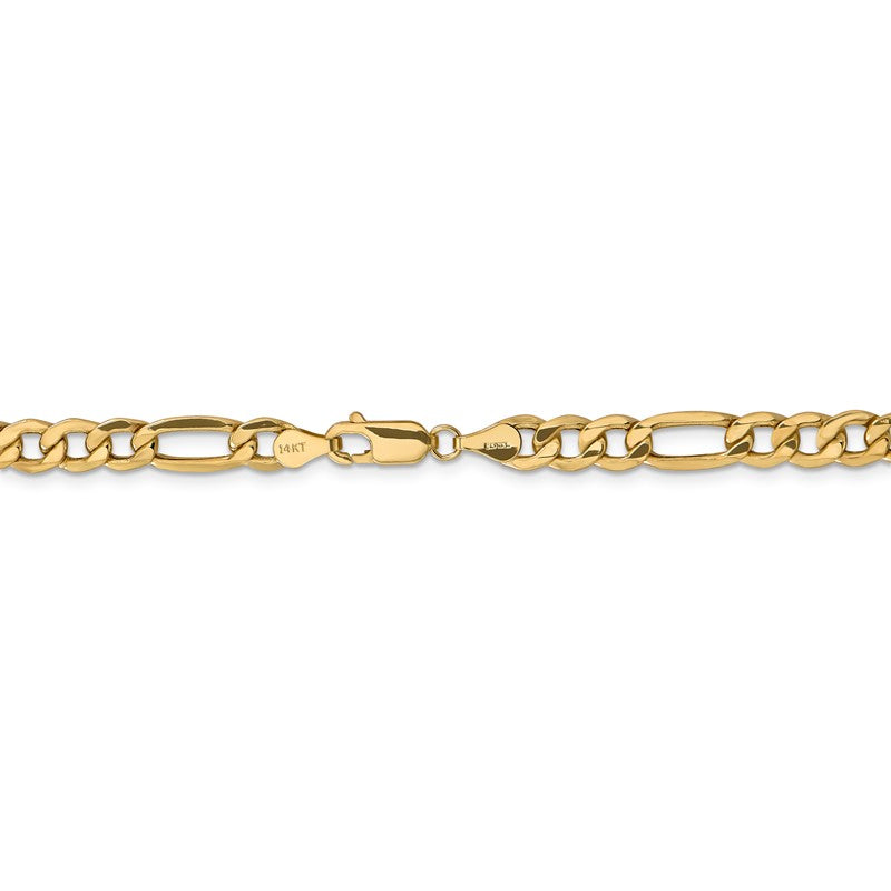 14K 26 inch 6.25mm Semi-Solid Figaro with Lobster Clasp Chain BC96