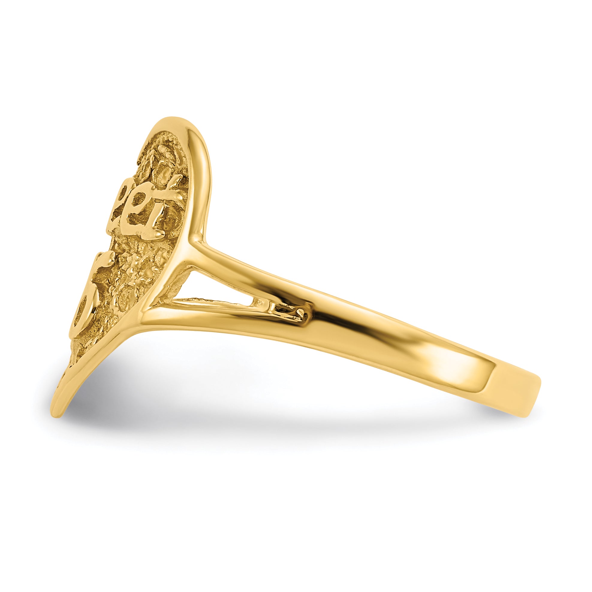 14k SWEET 16 Filigree Heart Ring CH263