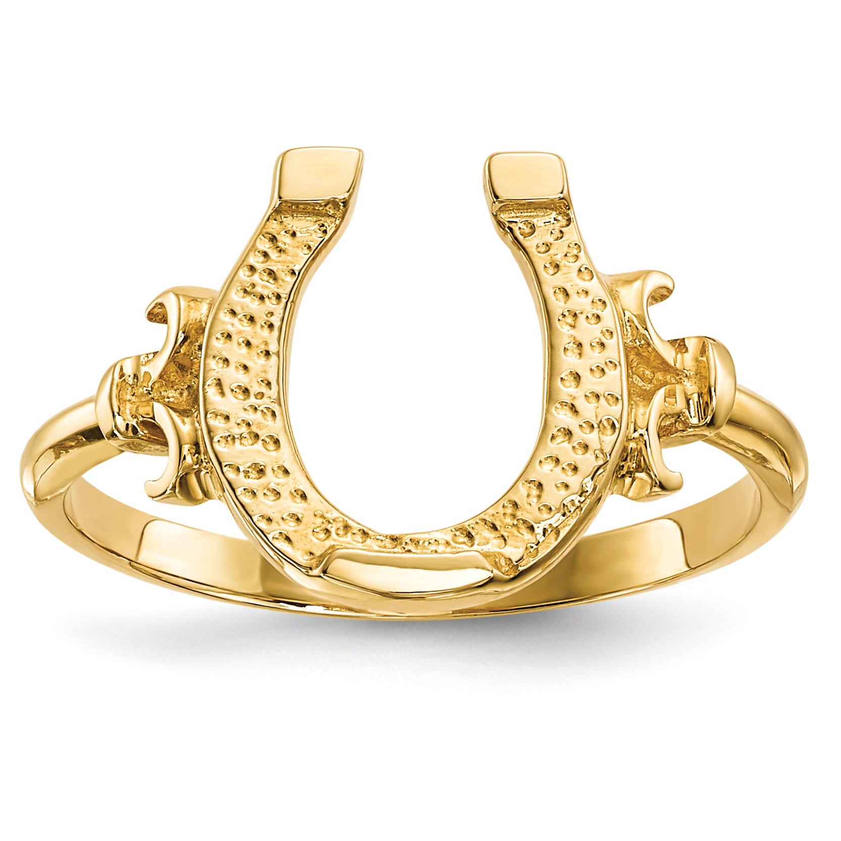 14k Polished Horseshoe Ring R644
