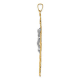 14k Two-tone Cara Vaca Crucifix Pendant C1427