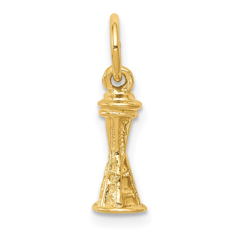 14k Solid Polished Seattle Space Needle Charm K858