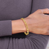 14K Polished Criss Cross Link 7.5 inch Bracelet FB1516