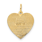 14k DADDYS LITTLE GIRL Heart Charm C1703