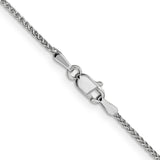 14K White Gold 10 inch 1.25mm Diamond-cut Spiga with Lobster Clasp Anklet PEN127