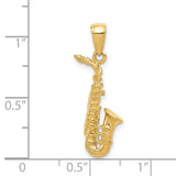 14k 3-D Saxophone Pendant C3135