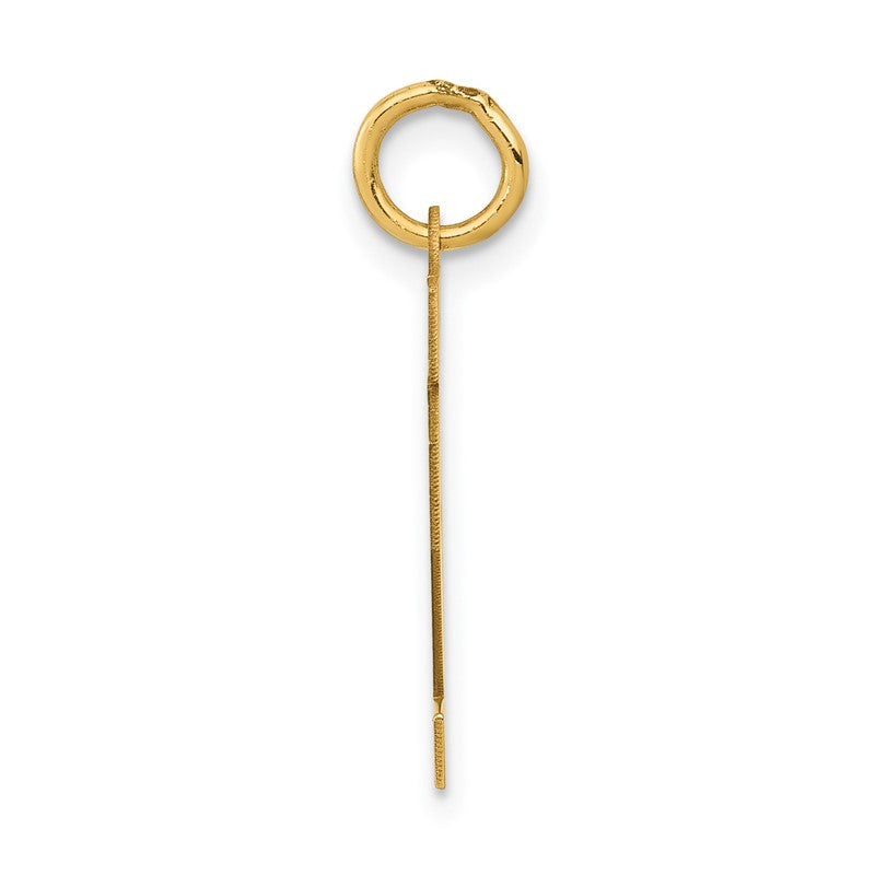 14k Small Polished Number 12 Charm LS12