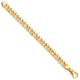 14K 20 inch 10mm Hand Polished Fancy Link with Fancy Lobster Clasp Chain LK386