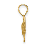 14K Satin Diamond-cut Marlin Pendant C4592