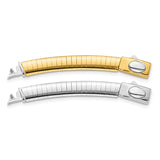 14k Two-tone 6mm White and Yellow Domed Omega 2 inch Extender for Reversible Necklace ROMX6