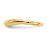 14k Polished Stackable Wave Ring K584