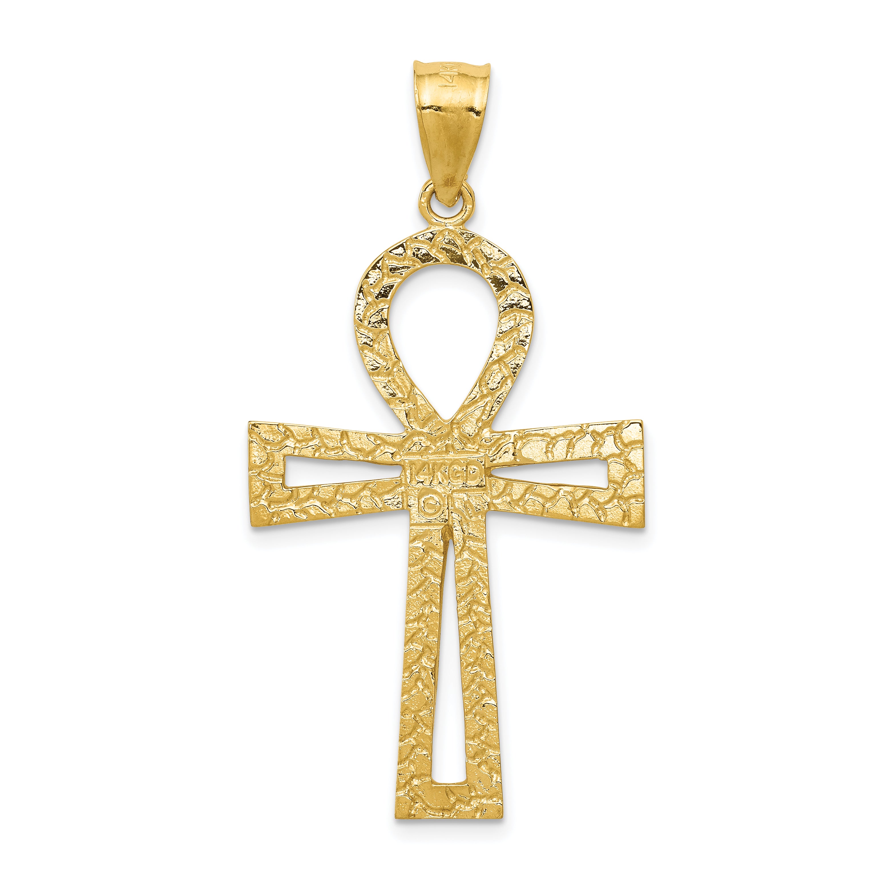 14k Large Ankh Cross Pendant C175