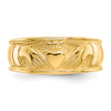 14k Ladies Polished Claddagh Band K3854