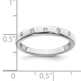 14k White Gold 3mm 5-stone 1/20 carat Diamond Band RM5620