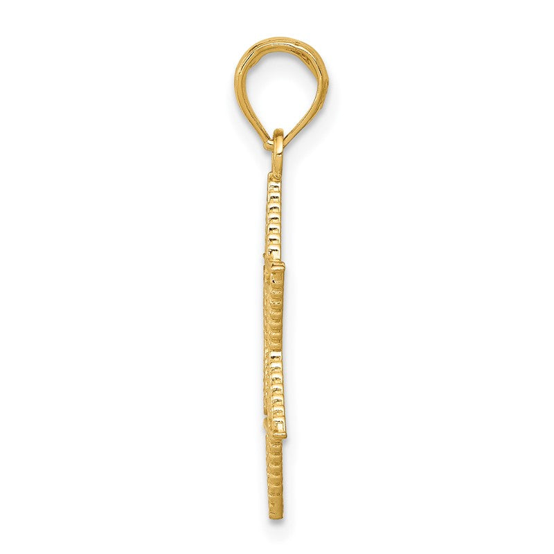 14k Textured Star of David Pendant C3988
