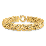 14k Fancy 11mm Flat Byzantine 7.5 inch Bracelet SF2734
