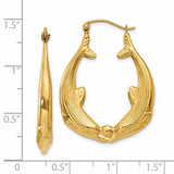 14k Polished Dolphin Hoop Earrings S1520