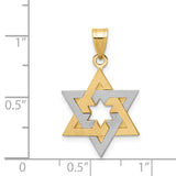 14K Two-Tone Star Of David Pendant XK687