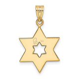 14K Two-Tone Star Of David Pendant XK687