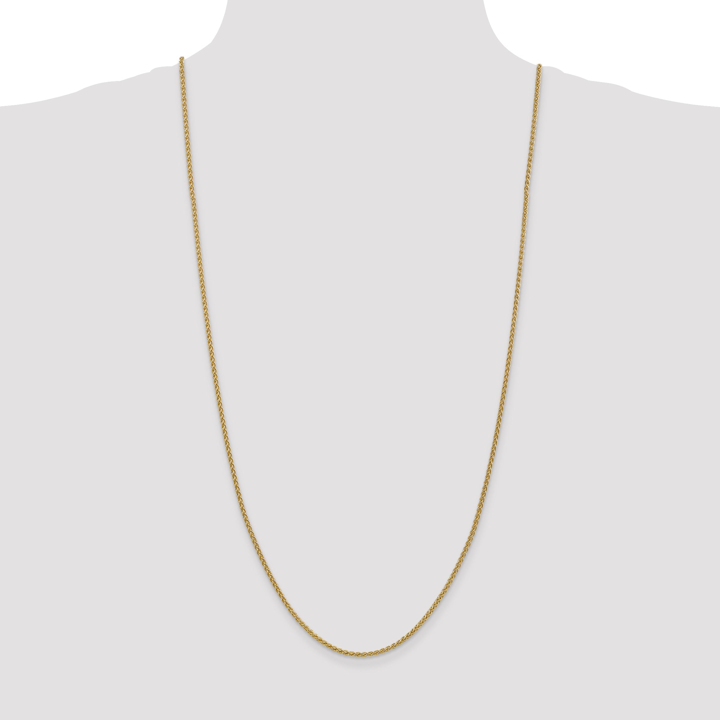 14K 14 inch 2.1mm Spiga with Lobster Clasp Chain PEN13