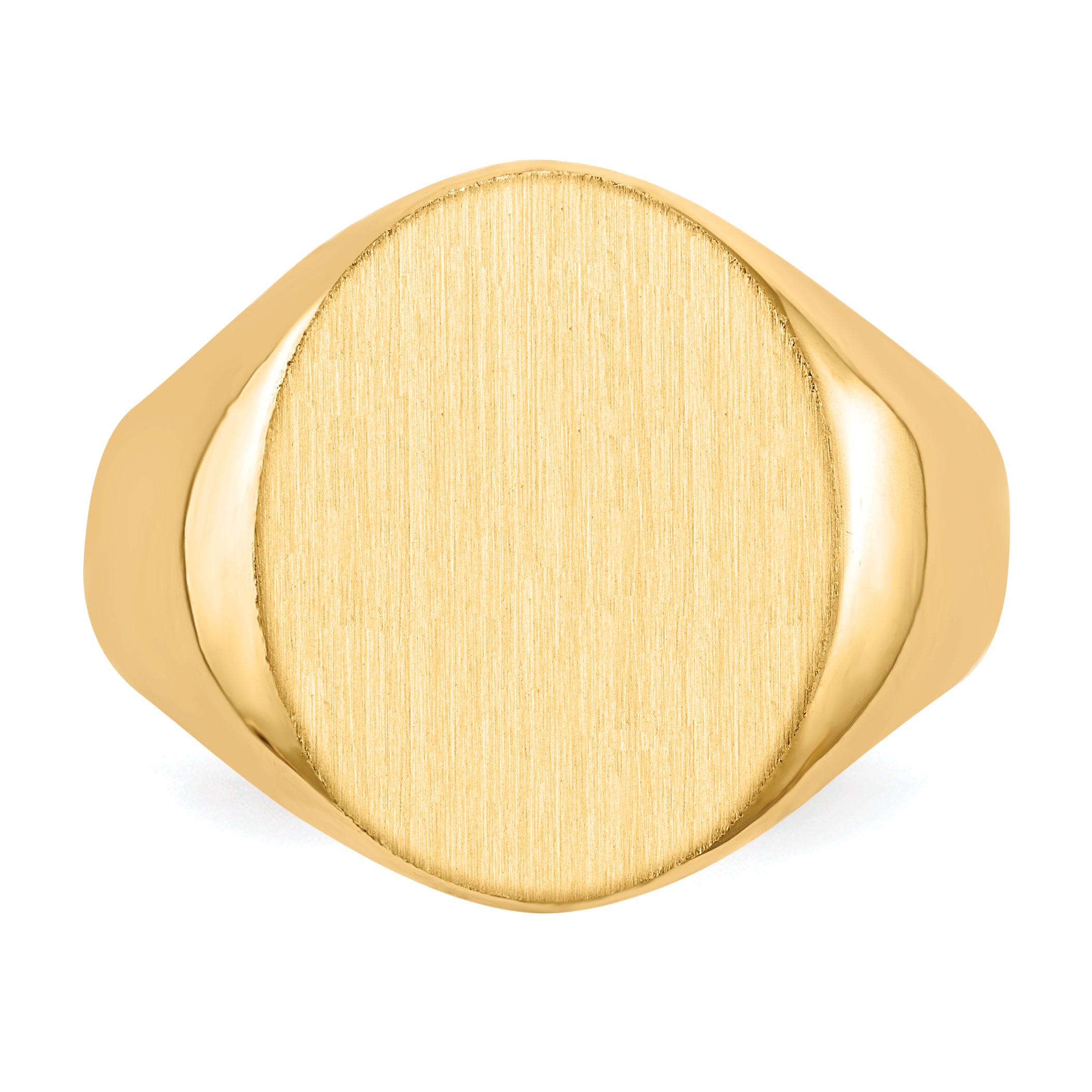 14k 14.0x17.5mm Closed Back Mens Signet Ring RS127
