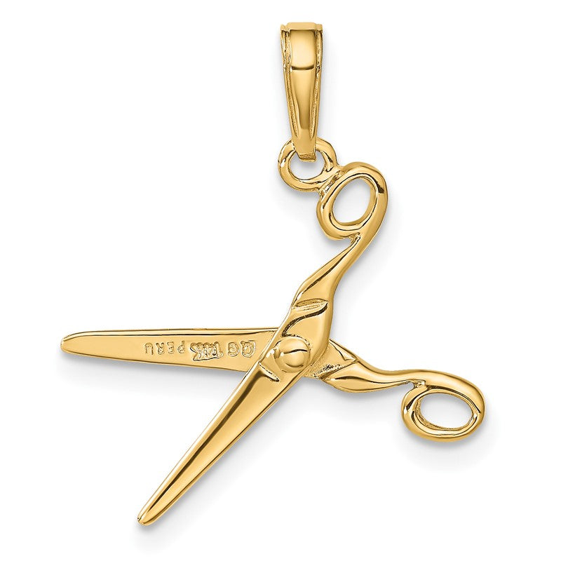 14k 3-D Moveable Scissors Pendant C3118