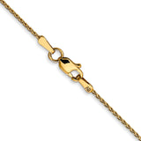 14K 10 inch 1mm Diamond-cut Parisian Wheat with Lobster Clasp Anklet PEN275