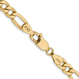 14K 26 inch 5.75mm Semi-Solid Figaro with Lobster Clasp Chain BC95