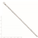 14K White Gold 18 inch 4.3mm Hand Polished Fancy Link with Fancy Lobster Clasp Chain WLK678