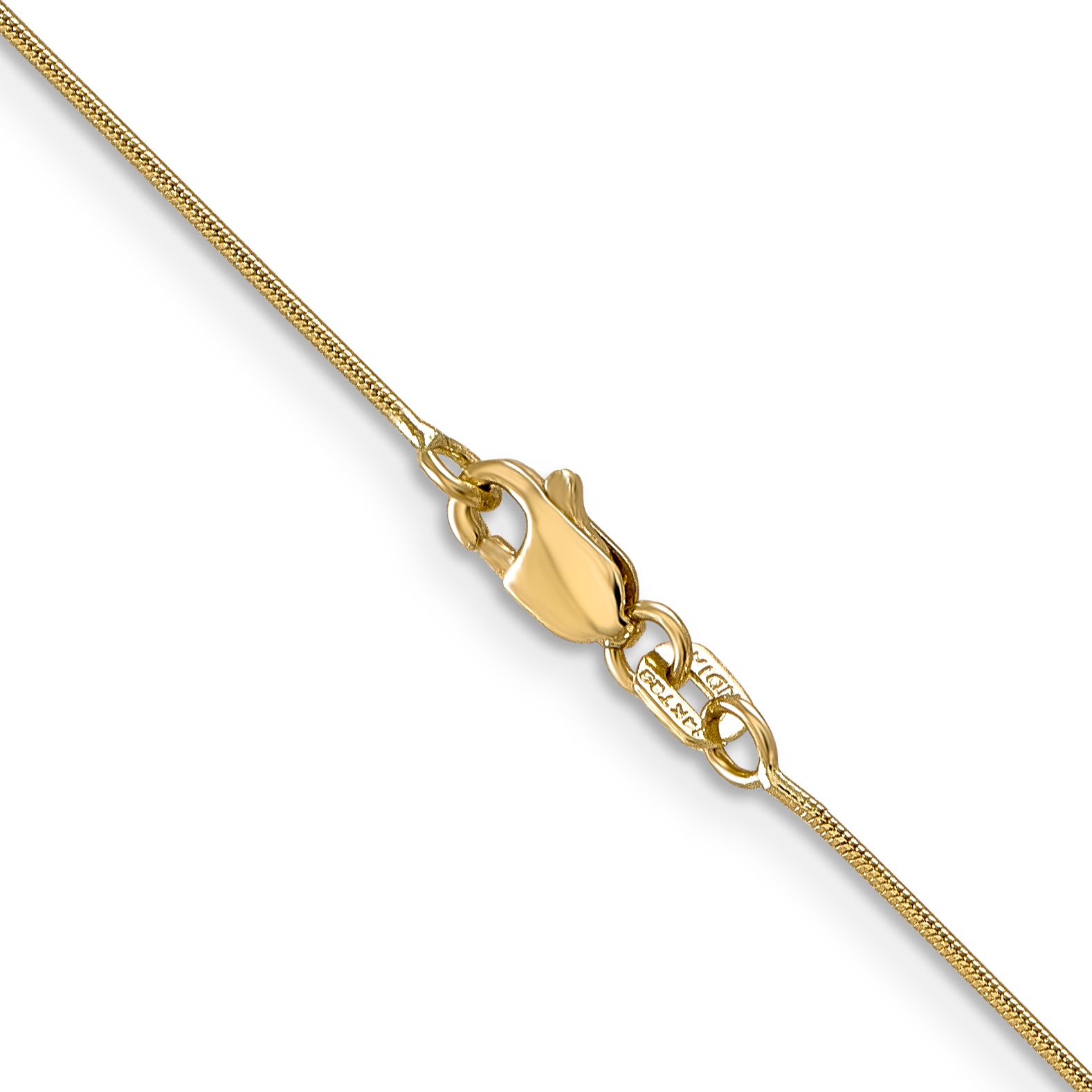 14K 10 inch .8mm Round Snake with Lobster Clasp Anklet SNA060
